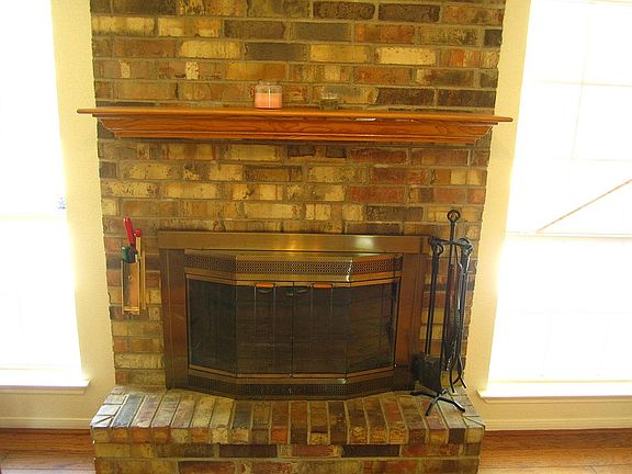 Swipe for remodeled fireplac