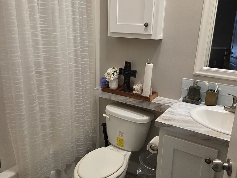 Guest bathroom with tub