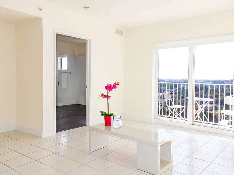 Spacious Living Room with Private Balcony