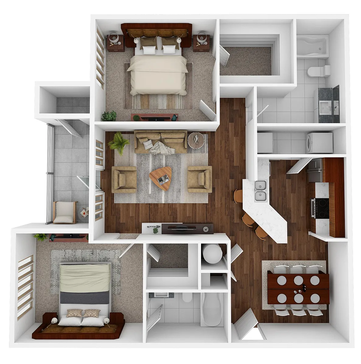 Floor plan 2 bedroom Phase I ONLY