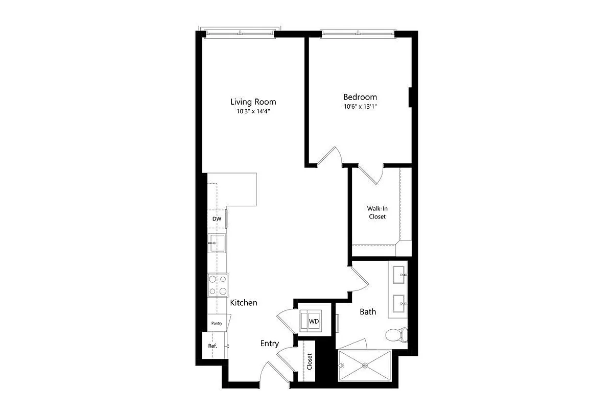 Floor plan 1J1