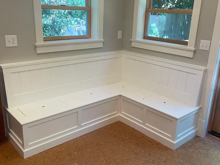 built-in benches with storage