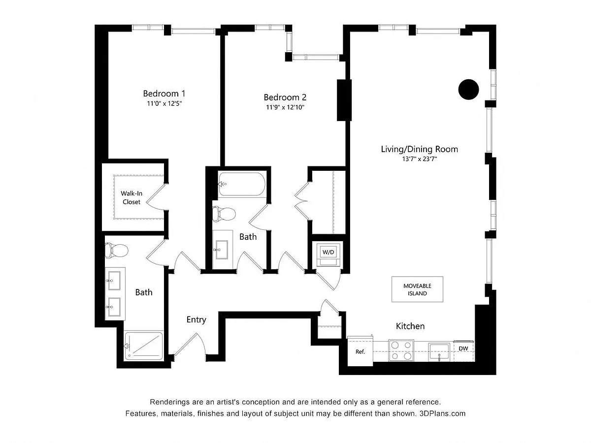 Floor plan C12 - 2 Bedroom