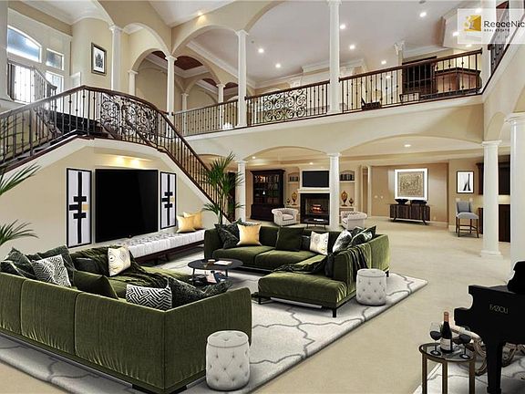 Virtually staged lower level.