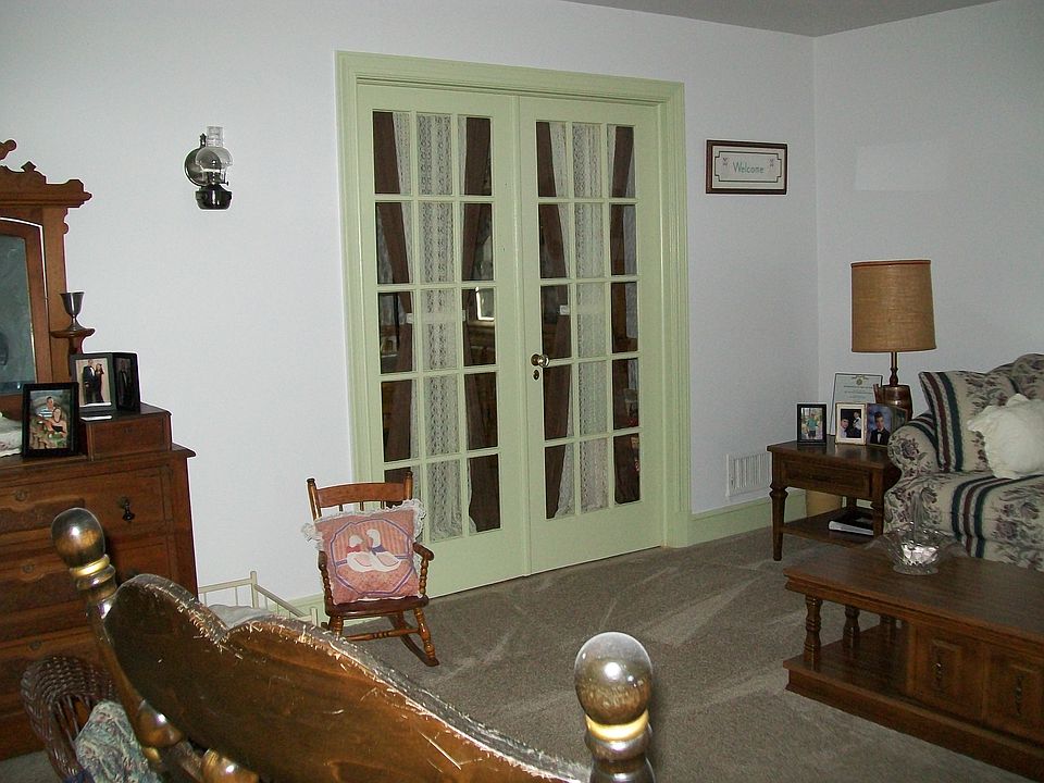 Antique french doors in LR