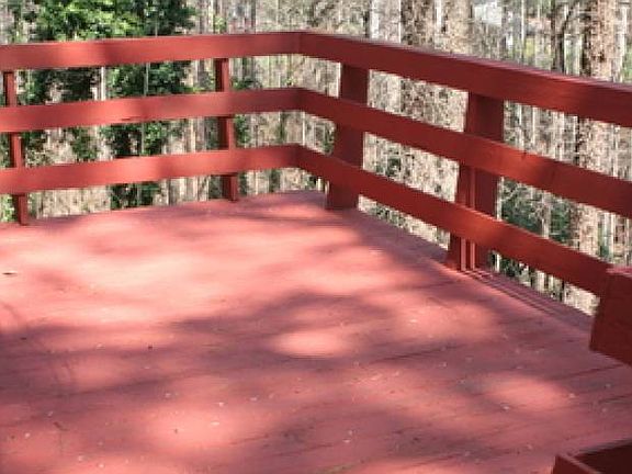 Huge deck overlooks priva