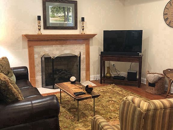 comfortable living room with gas fireplace