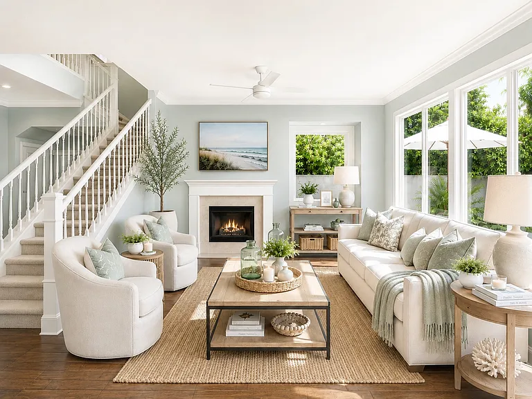Virtual staging - no furniture included.