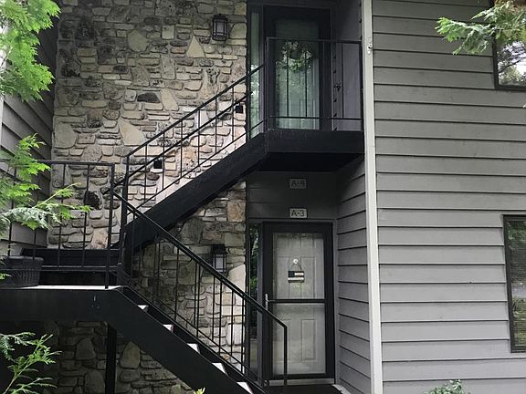 The rental is on the 2nd floor and accessed by this outdoor staircase.