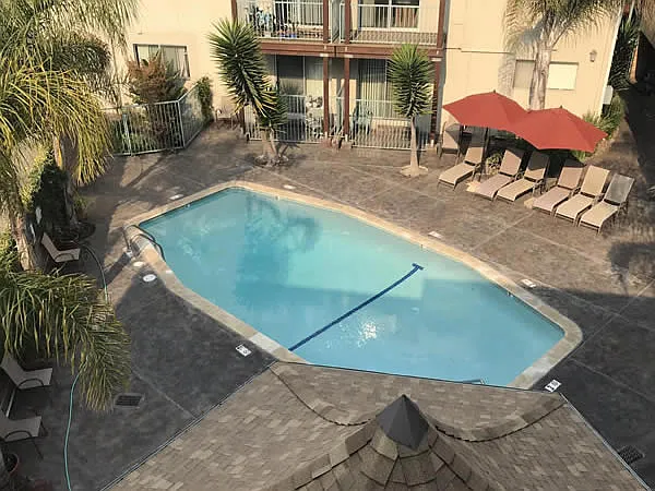 Pool and tanning area