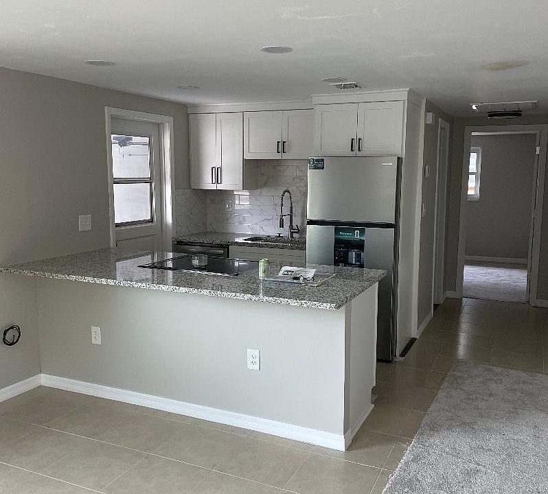 Open concept kitchen.