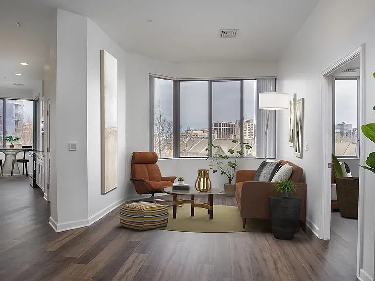 Living Room with Hardwood Flooring