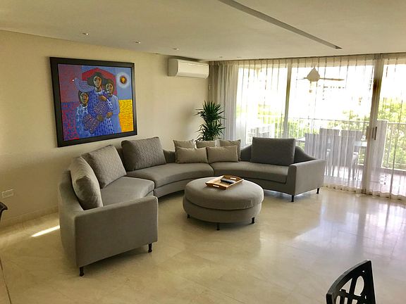 Ample Living room with huge sofa