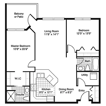 Floor plan 2 bedroom
