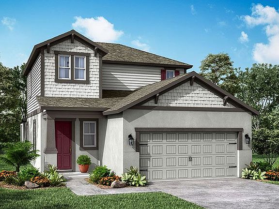 Jade Craftsman elevation at dusk by William Ryan Homes