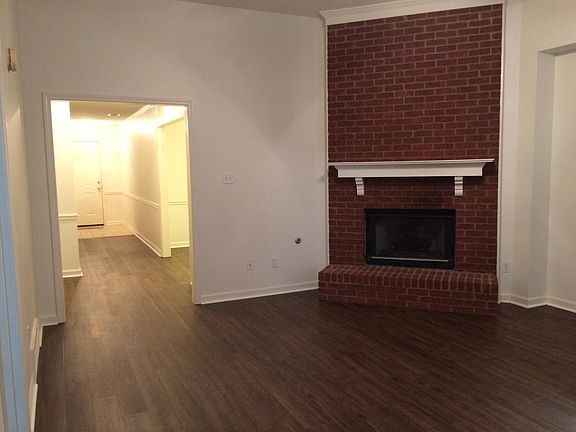 Living room, hallway and the dining room entrance on the right.