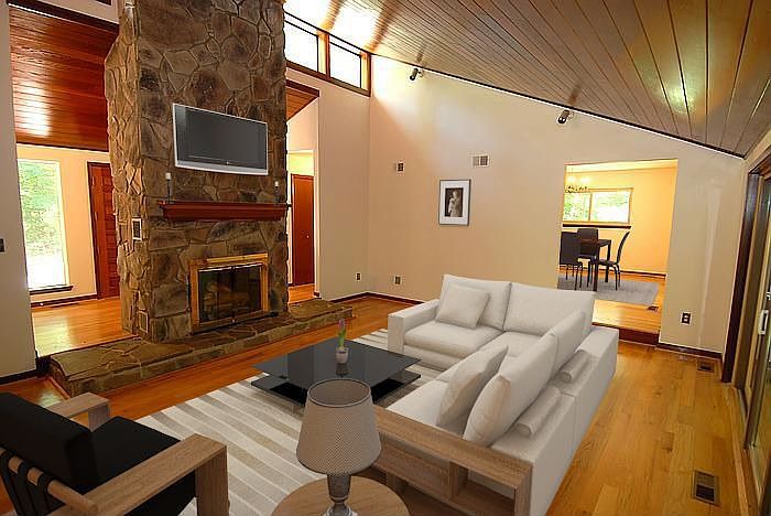 Virtually Staged Living Room