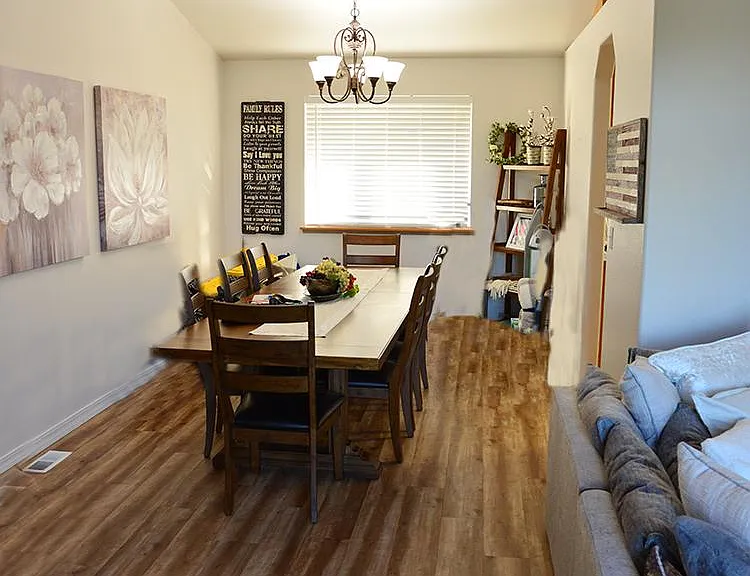 Dining open to living room