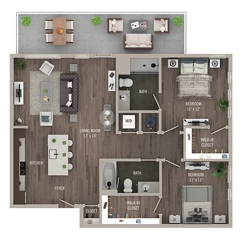 Floor plan Library Park III | C5-Private Terrace