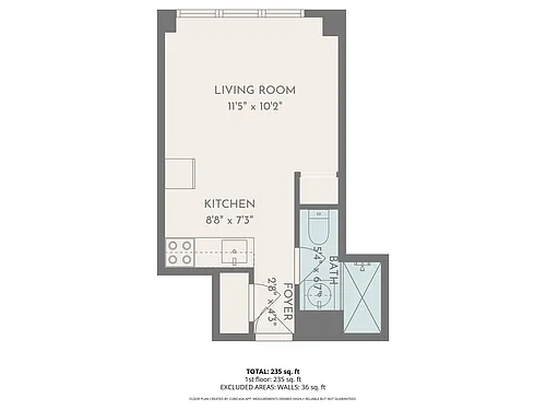 Floor plan Studio 1