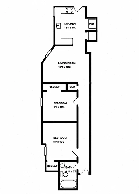 Floor plan 2 Bedroom