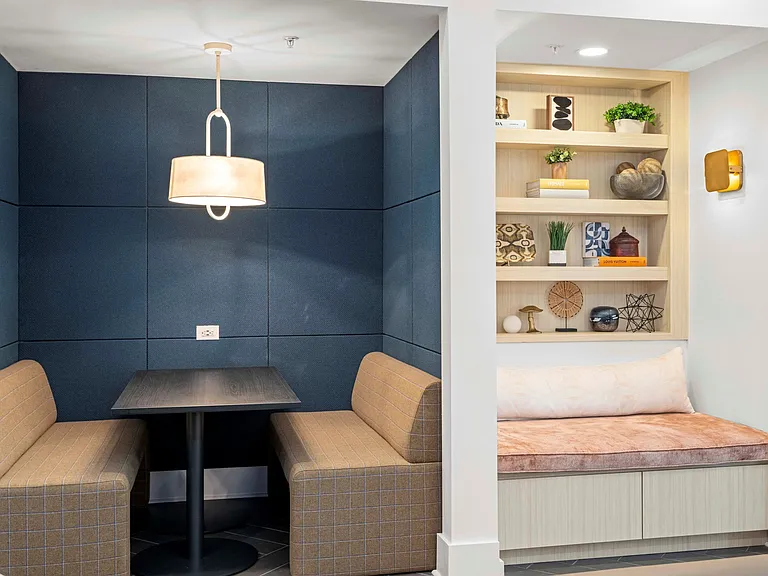 Resident Co-working Lounge Booth and Seating Area