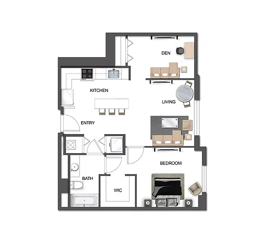 Floor plan A2 + Den