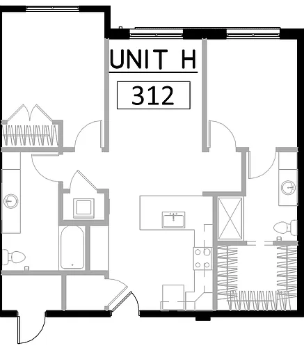 Floor plan 2 Bedroom 3rd Floor