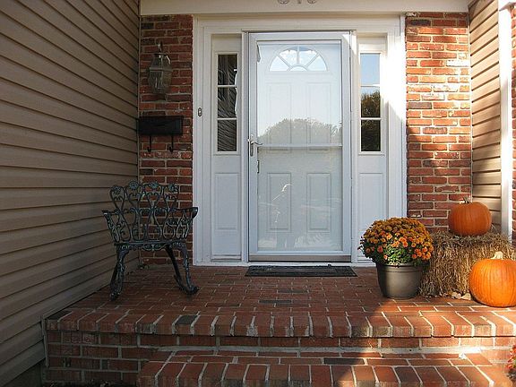 Brick front steps and walkway
