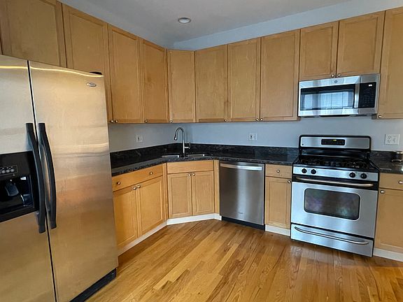 Kitchen with stainless steel appliances