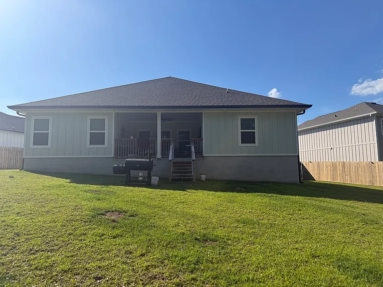 Back yard with patio