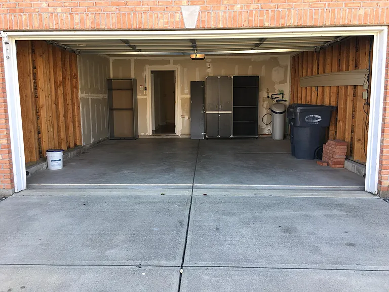 2 car garage with water softener