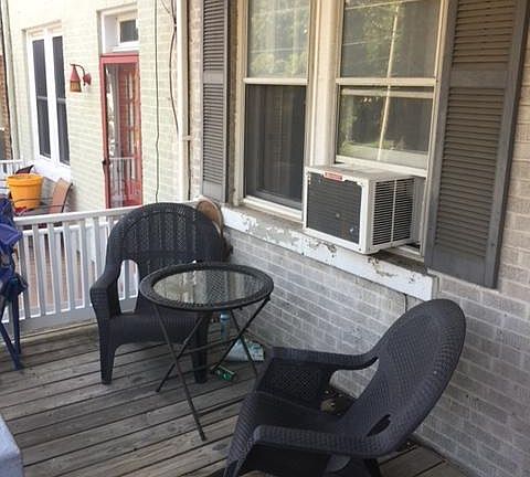 Porch furniture comes with house.