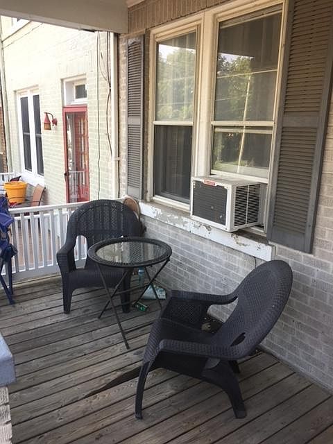 Porch furniture comes with house.