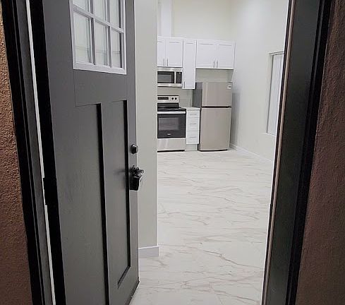 Entrance to living space.
