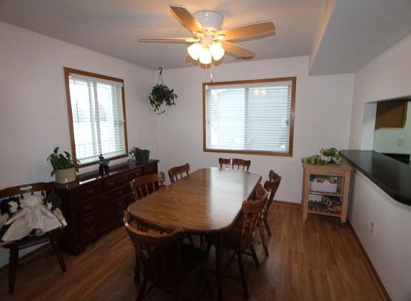 Big and bright informal dining area off the kitchen.