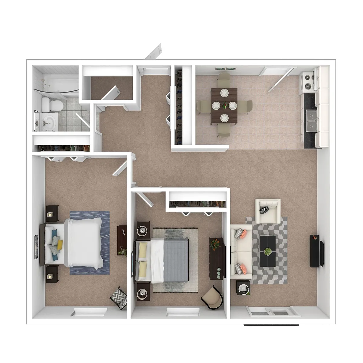 Floor plan 2 Bedroom Deluxe