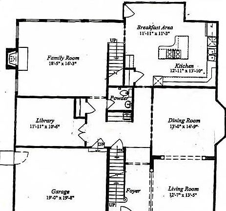 Room Dimensions -1st Fl