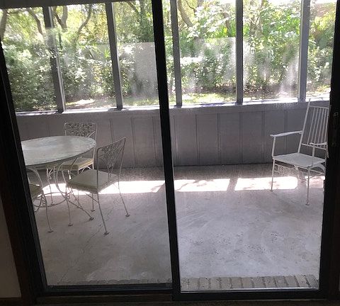 Screened back porch
