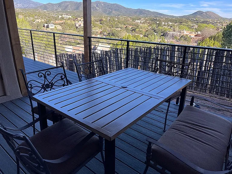 Dining area for six on upper deck off the kitchen