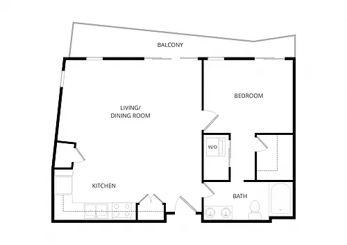 Floor plan Blue B7 1X1