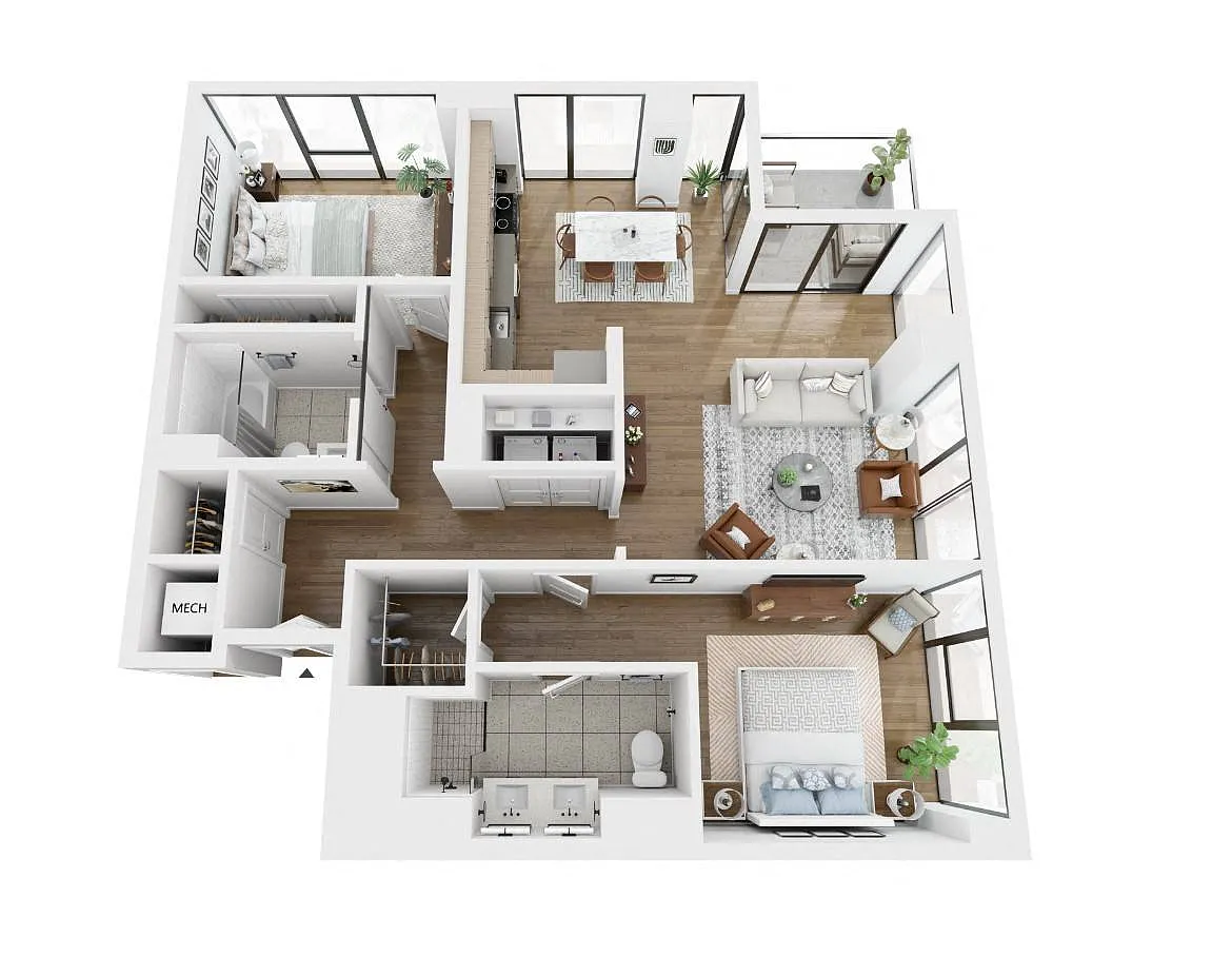 Floor plan 2 Bedroom C