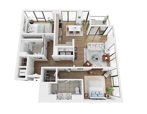 Floor plan 2 Bedroom C