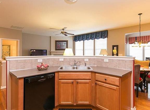 Enjoy entertaining guests in a spacious and open kitchen.