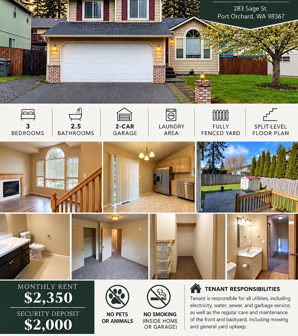 3 bed, 2.5 bath, 1667 sqft, $2,350 — Photo 1