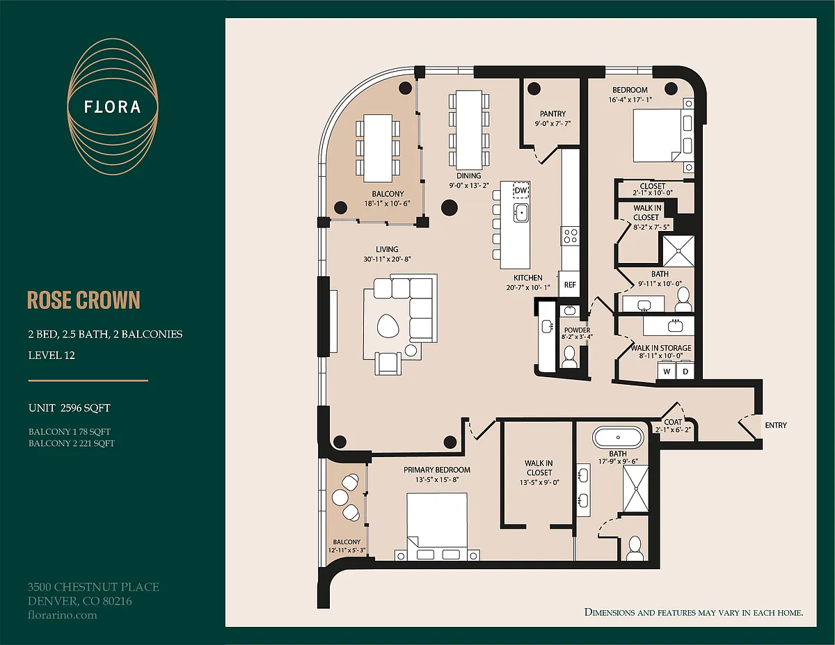 Floor plan Rose Crown