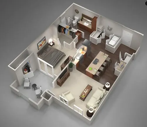 Floor plan 1X1-920
