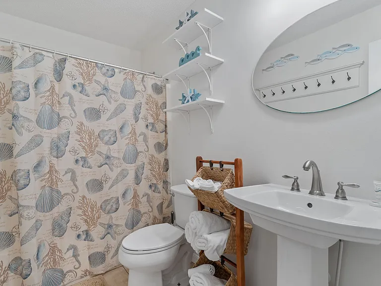 Ensuite Guest bathroom complete with basic amenities