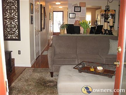 View of living room from back deck