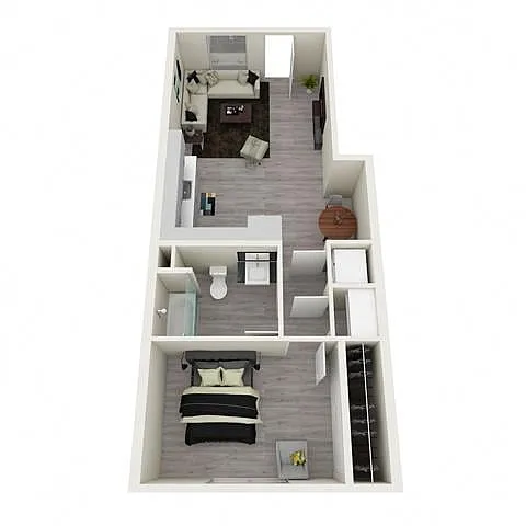 Floor plan 1X1 D